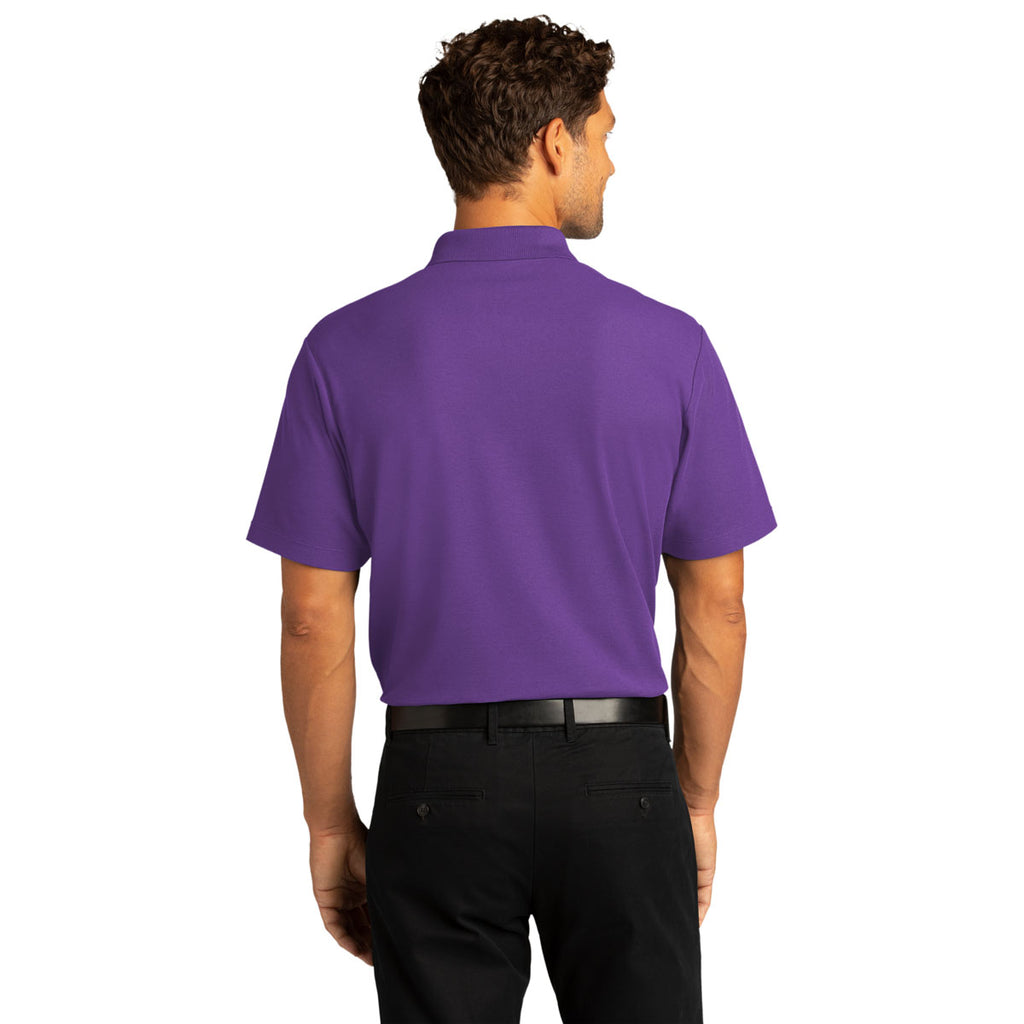 Port Authority Men's Purple SuperPro React Polo