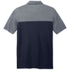 Port Authority Men's River Blue Navy/ River Blue Navy Heather Fine Pique Blend Blocked Polo