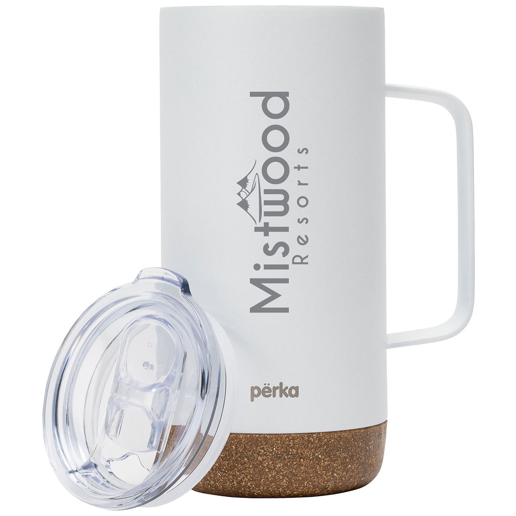 Perka White Kerstin 16 oz. 304 Stainless Steel Mug