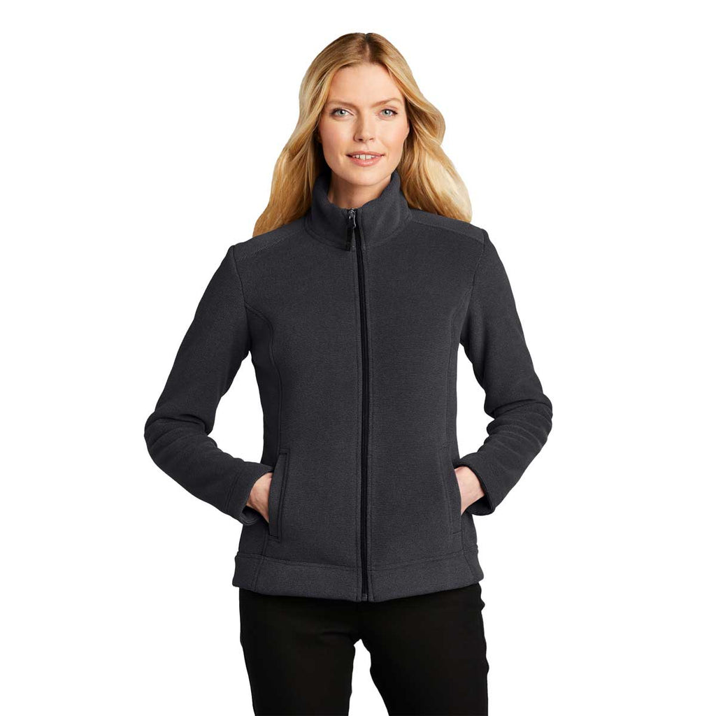 Port Authority Women's Graphite/Deep Black Ultra Warm Brushed Fleece Jacket