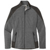 Port Authority Women's Grey Smoke Heather/Grey Smoke Grid Fleece Jacket