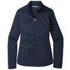 Port Authority Women's Dress Blue Navy Heather Diamond Fleece Full Zip Jacket
