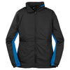 Port Authority Women's Black/Imperial Blue Core Colorblock Wind Jacket