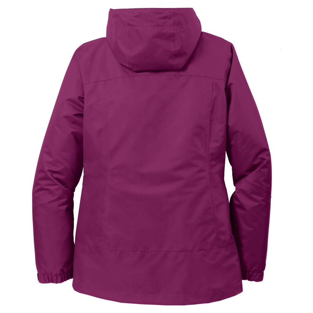 Port Authority Women's Very Berry/Black Vortex Waterproof 3-in-1 Jacket