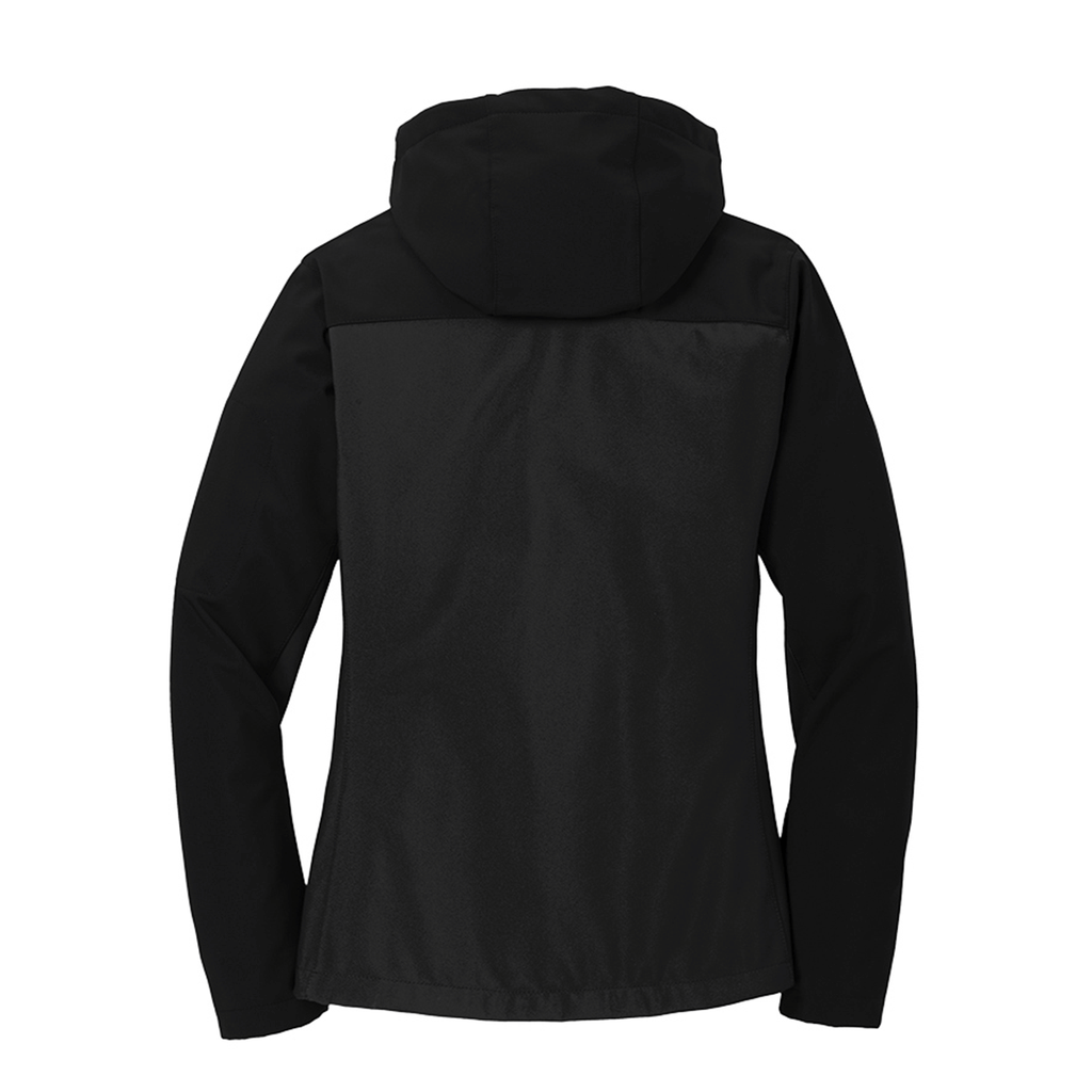 Port Authority Women's Black Hooded Core Soft Shell Jacket