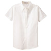 Port Authority Women's White/Light Stone Short Sleeve Easy Care Shirt