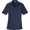 Port Authority Women's Navy Silk Touch Interlock Performance Polo