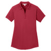 Port Authority Women's Rich Red Diamond Jacquard Polo