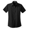 Port Authority Women's Black S/S Value Poplin Shirt