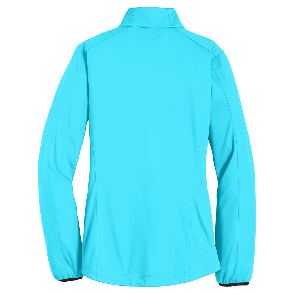 Port Authority Women's Light Cyan Blue Active Soft Shell Jacket