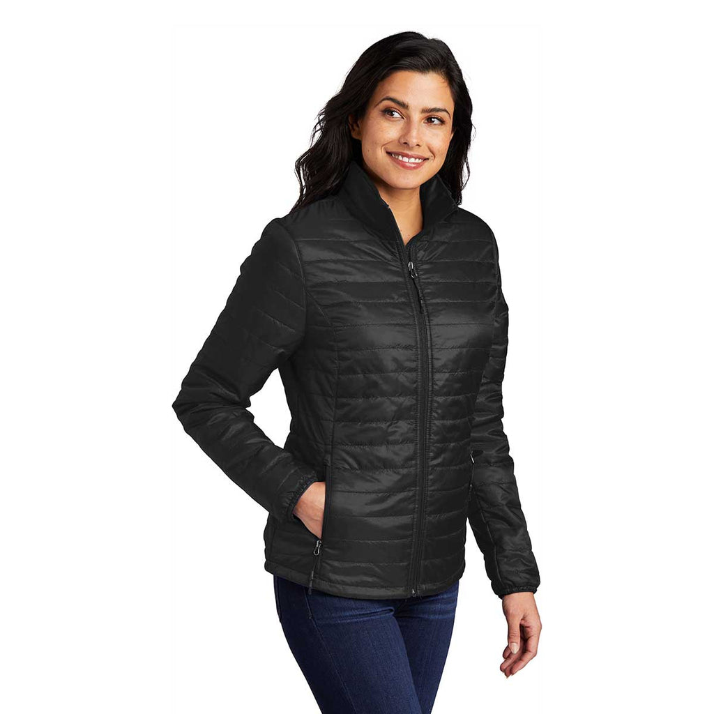 Port Authority Women's Deep Black Packable Puffy Jacket