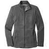 Port Authority Women's Sterling Grey Heather Collective Striated Fleece Jacket