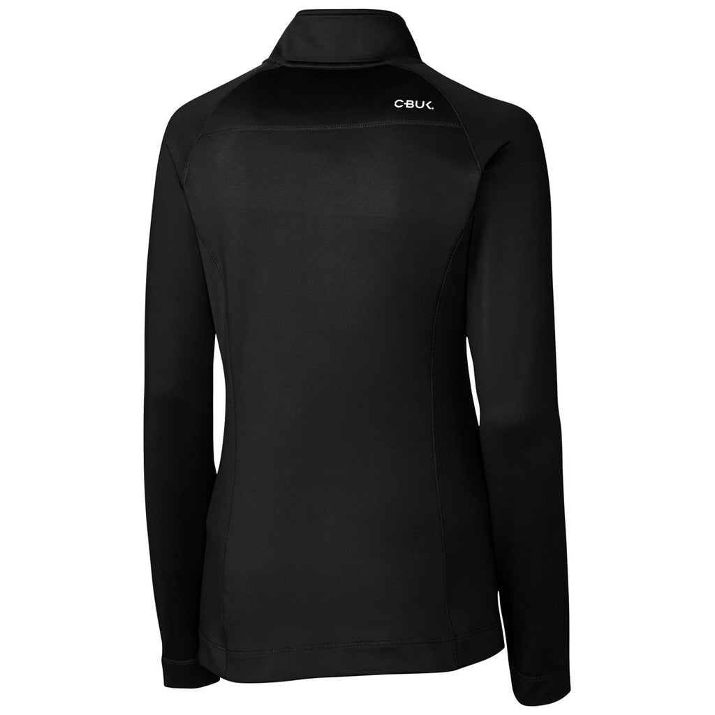 Cutter & Buck Women's Black Jackson Half Zip Overknit