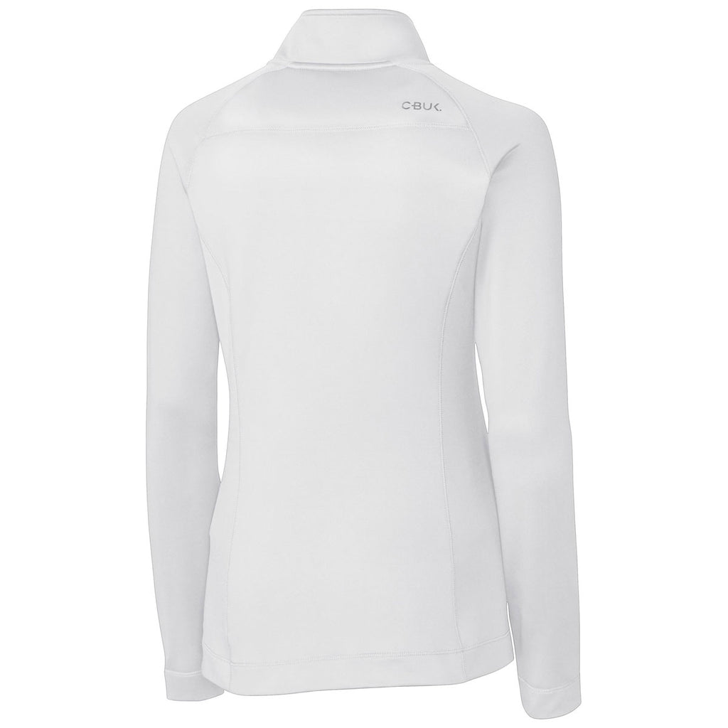 Cutter & Buck Women's White Jackson Half Zip Overknit