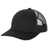 Port Authority Women's Black Snapback Ponytail Trucker Cap