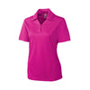Cutter & Buck Women's Ribbon Pink DryTec Short Sleeve Genre Polo