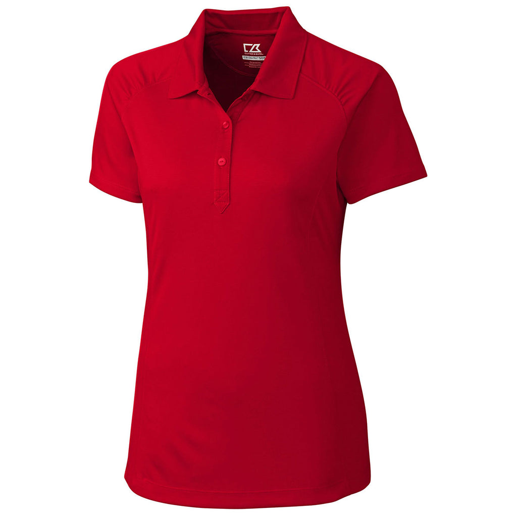 Cutter & Buck Women's Red DryTec Short Sleeve Northgate Polo