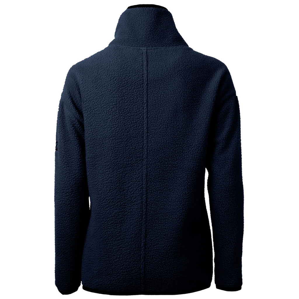 Cutter & Buck Women's Navy Blue Cascade Eco Sherpa Fleece Pullover Jacket