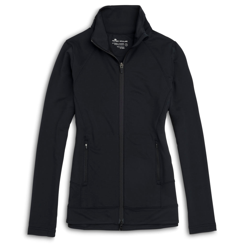 Peter Millar Women's Black Lauren Full Zip Solid Jacket
