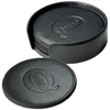 Leeman Black Lincoln Center Round Coaster Set