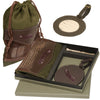 Leeman Sage Green/Cocoa Woodbury Golf Pouch/Tag Set