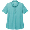 Port Authority Women's Dark Teal Heather Fine Pique Blend Polo