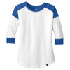 New Era Women's Royal/White Heritage Blend 3/4 Sleeve Baseball Raglan Tee