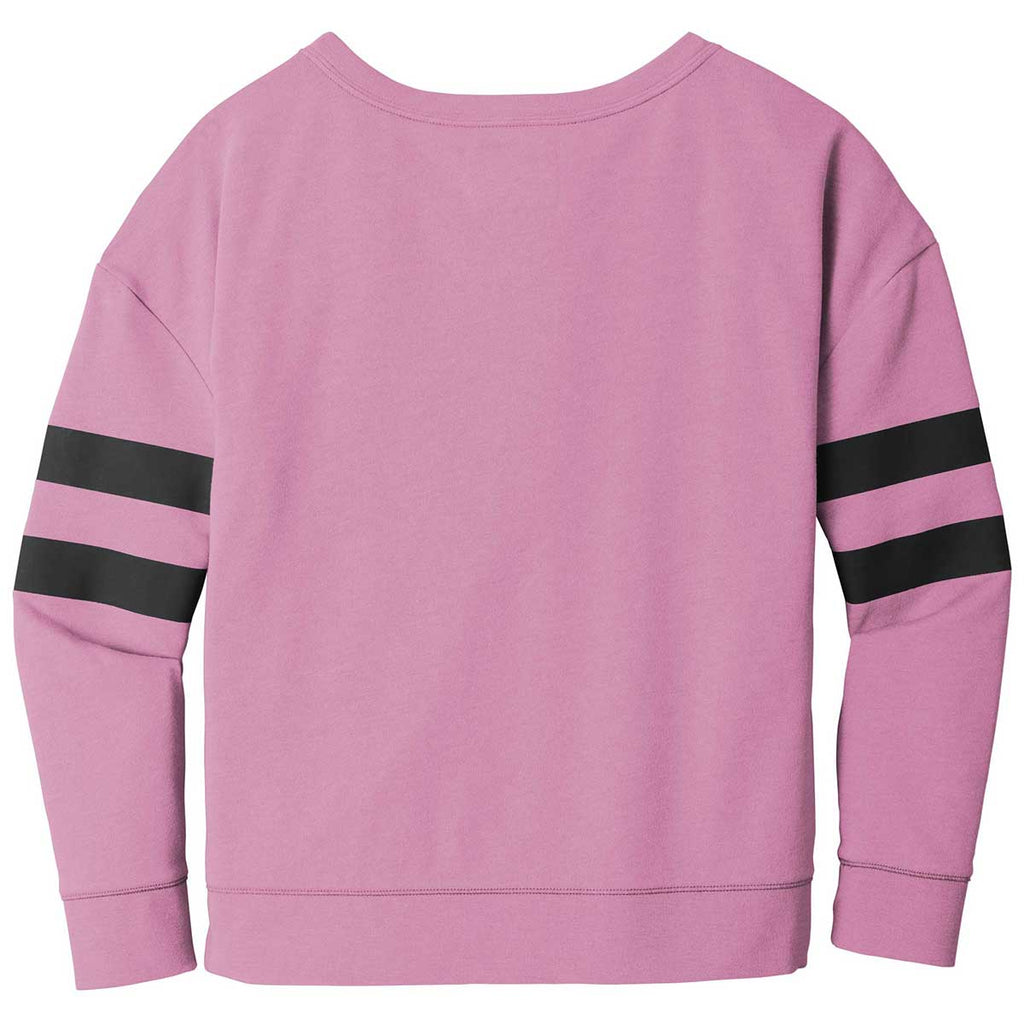 New Era Women's Lilac Heather Tri-Blend Fleece Varsity Crew