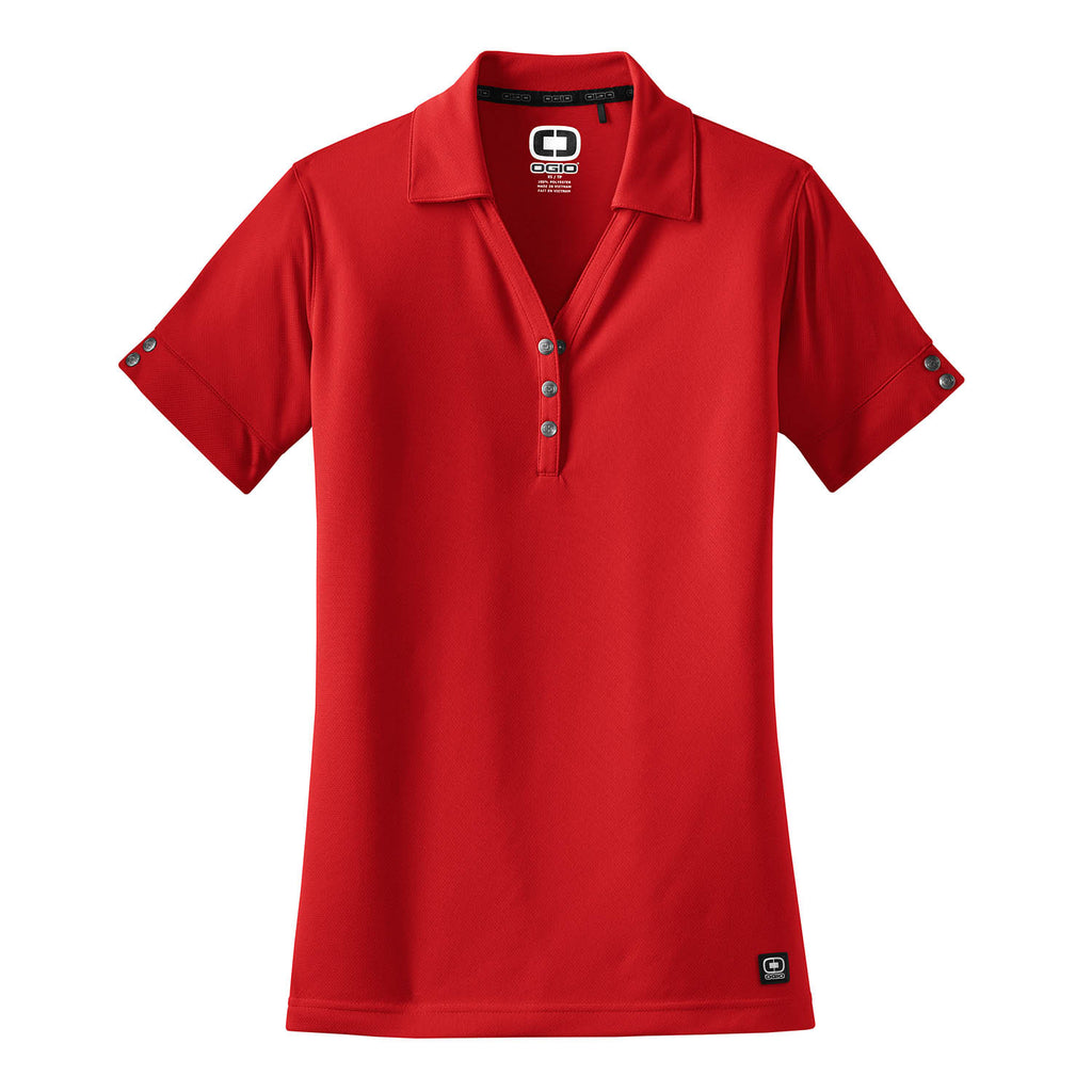 OGIO Women's Signal Red Glam Polo