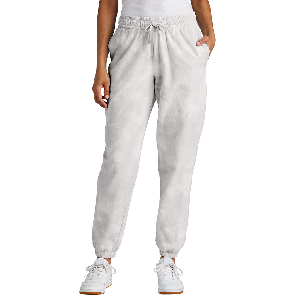 Port & Company Women's Dove Grey Beach Wash Cloud Tie-Dye Sweatpant