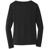 Port & Company Women's Jet Black Long Sleeve Fan Favorite V-Neck Tee