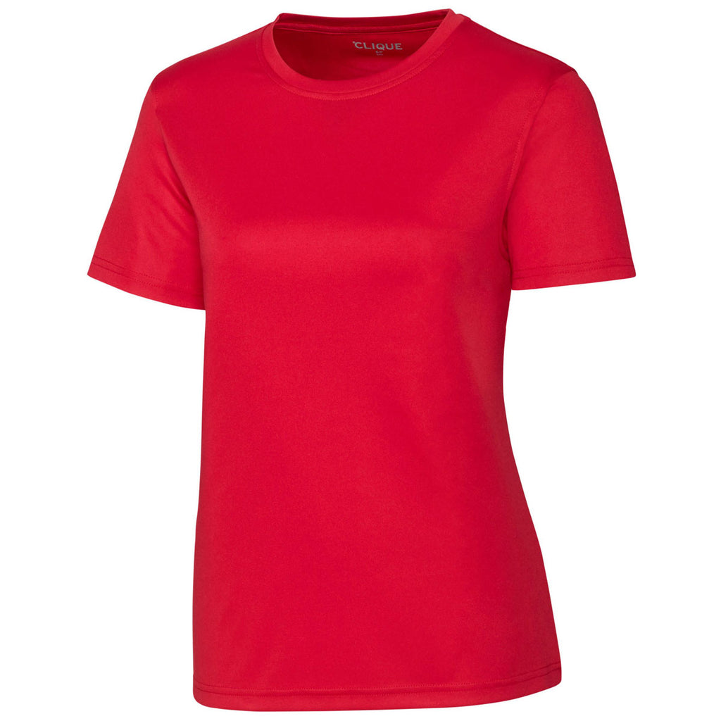 Clique Women's Red Spin Jersey Tee