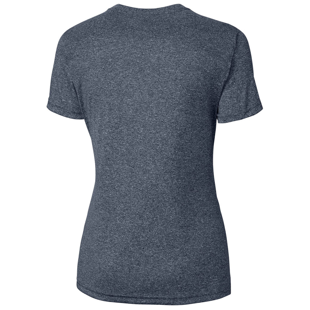 Clique Women's Navy Heather Charge Active Tee