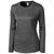 Clique Women's Black Heather Charge Active Tee Long Sleeve