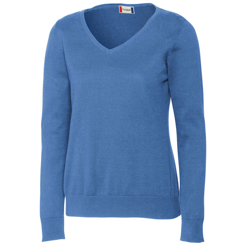 Clique Women's Sea Blue Imatra V-neck Pullover
