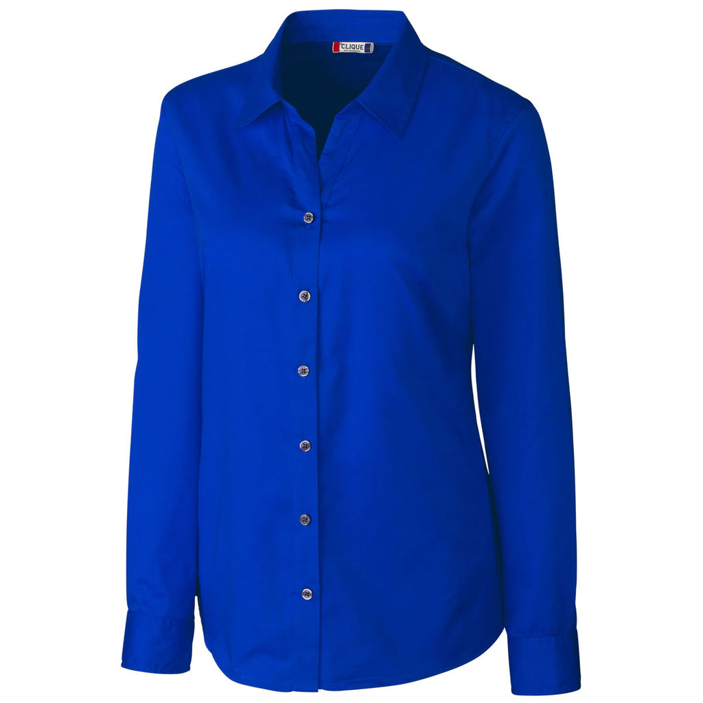 Clique Women's Cobalt Long Sleeve Avesta Stain Resistant Twill