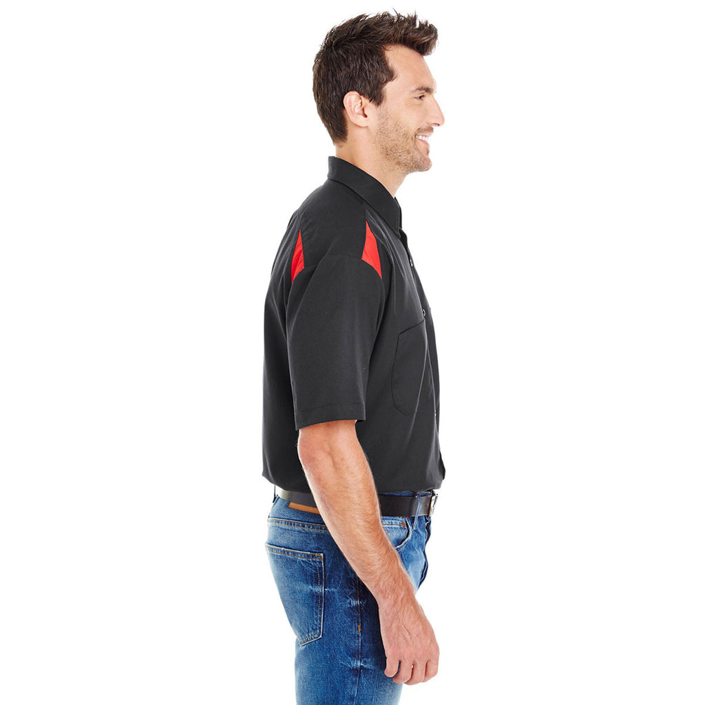 Dickies Men's Black/English Red 4.6 Oz. Performance Team Shirt