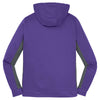 Sport-Tek Women's Purple/Dark Smoke Grey Sport-Wick Fleece Colorblock Hooded Pullover