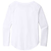 Sport-Tek Women's White Triad Solid PosiCharge Long Sleeve Tri-Blend Wicking Scoop Neck Raglan Tee