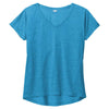 Sport-Tek Women's Pond Blue Heather PosiCharge Tri-Blend Wicking Dolman Tee