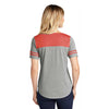 Sport-Tek Women's True Red Heather/Light Grey Heather PosiCharge Tri-Blend Wicking Fan Tee