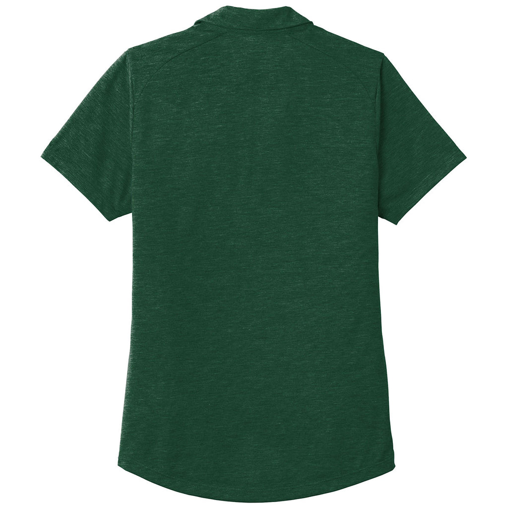 Sport-Tek Women's Forest Green Heather PosiCharge Tri-Blend Wicking Polo