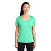 Sport-Tek Women's Bright Seafoam Posi-UV Pro Scoop Neck Tee