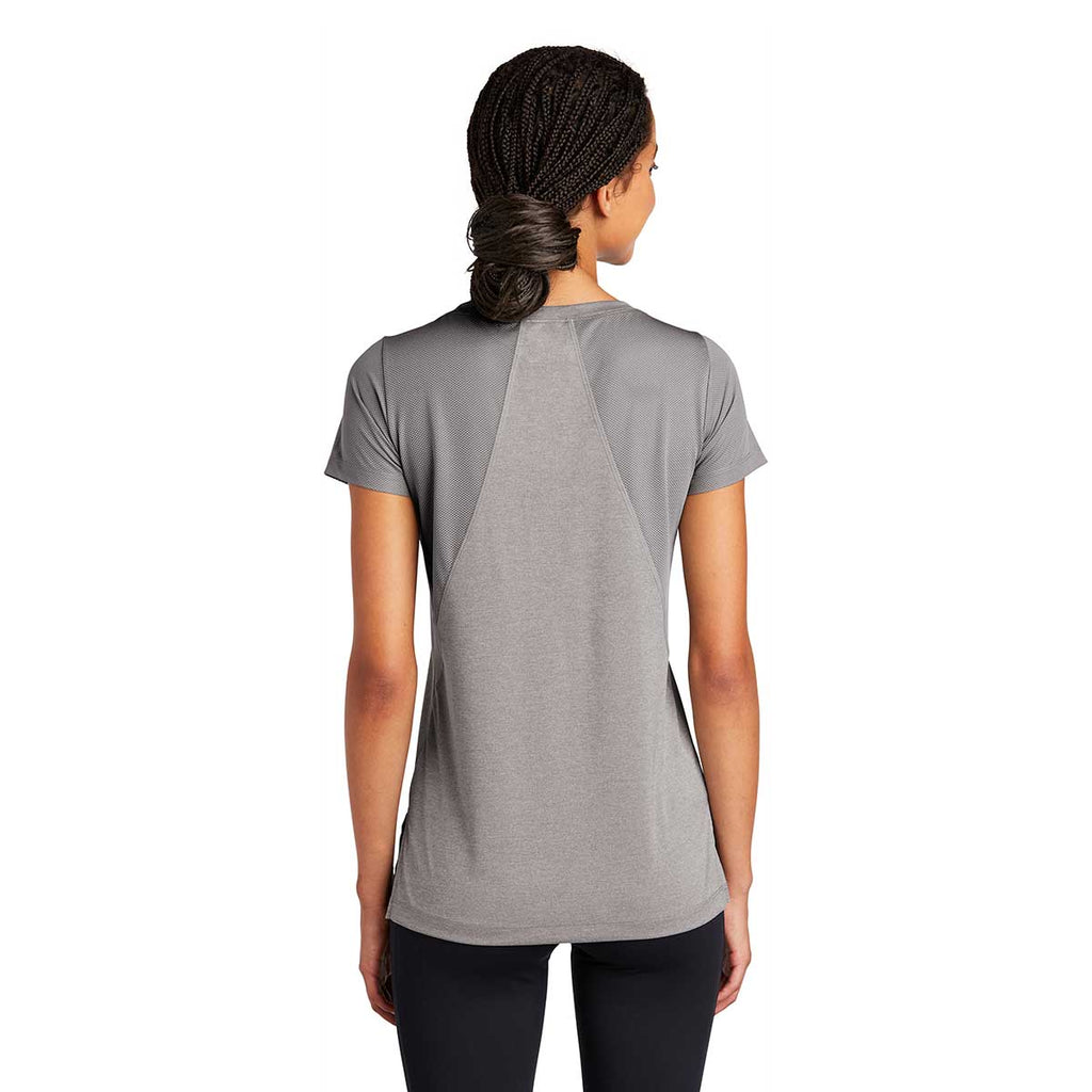 Sport-Tek Women's Light Grey Heather/Light Grey Endeavor Short Sleeve Tee