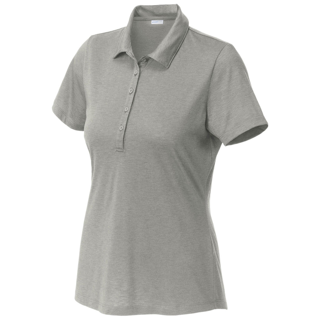 Sport-Tek Women's Silver PosiCharge Strive Polo