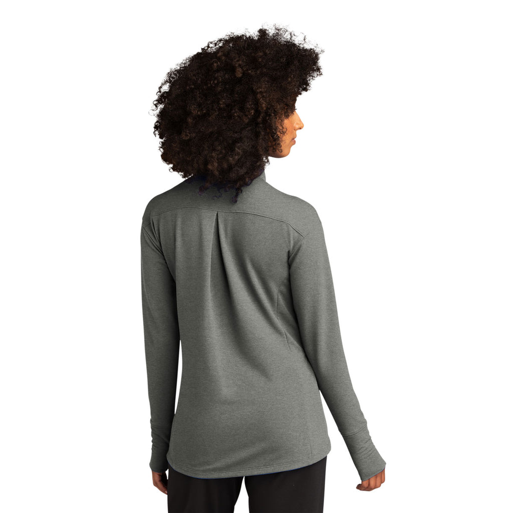 Sport-Tek Women's Light Grey Heather Sport-Wick Flex Fleece Full-Zip