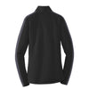 Sport-Tek Women's Black/Iron Grey Sport-Wick Textured Colorblock Quarter Zip Pullover