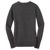 Port Authority Women's Charcoal Heather V-Neck Sweater