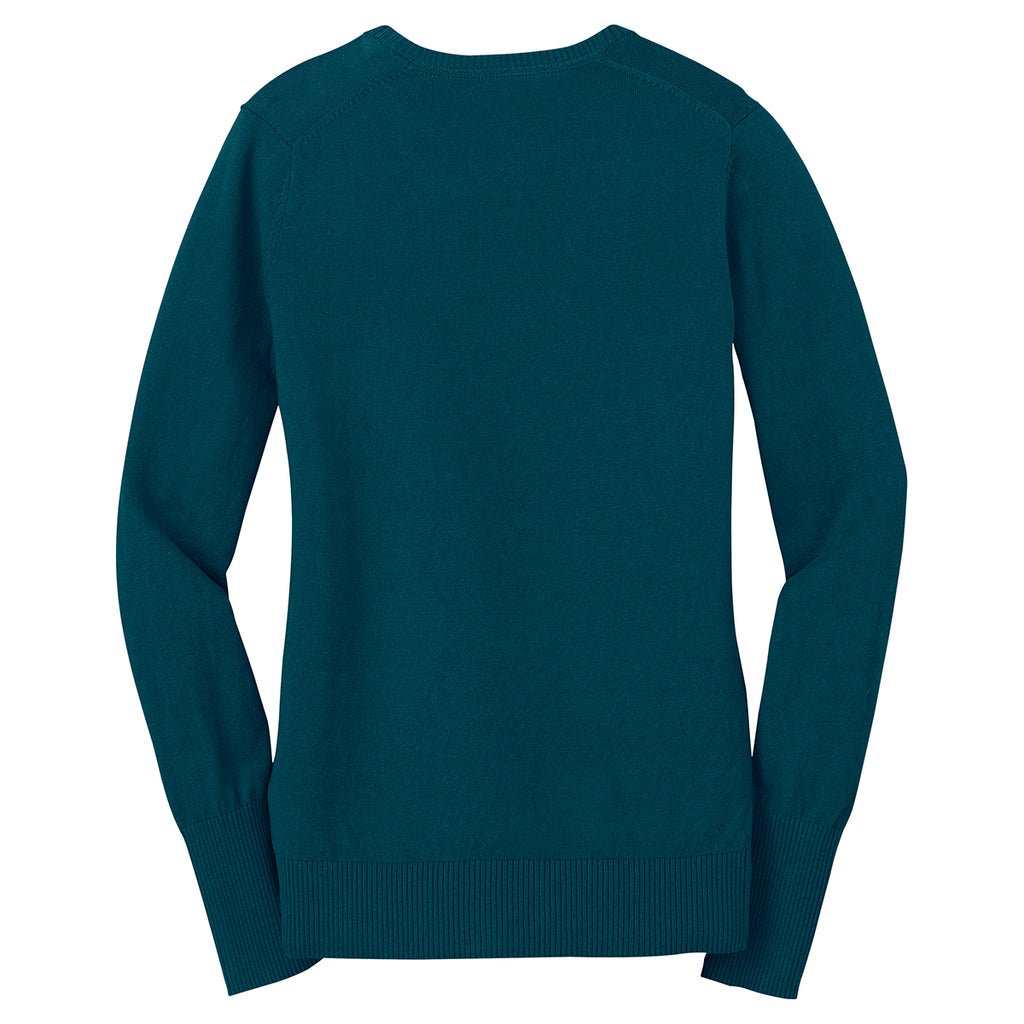 Port Authority Women's Moroccan Blue V-Neck Sweater