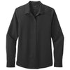 Port Authority Women's Black Long Sleeve Performance Staff Shirt